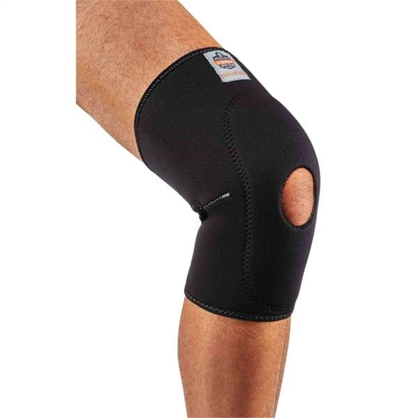 Ergodyne 615 M Black Knee Sleeve w/ Open Patella/Anterior Pad 16533